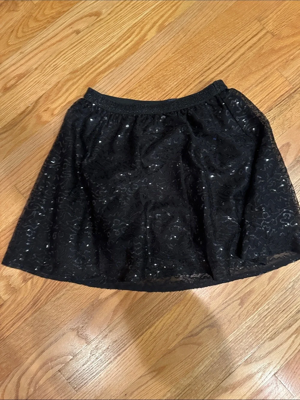 Children’s Place Black Lace Sequin Skirt Size L